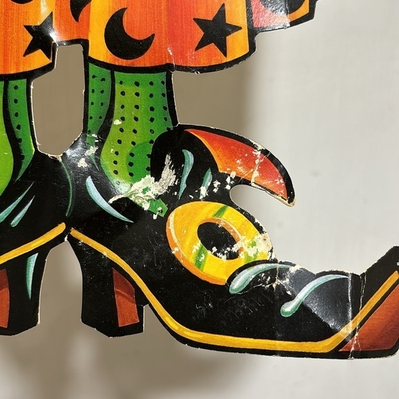 Vintage Halloween 1988 Beistle 40" Die Cut Jointed Hinged Witch Decoration - Picture 8 of 17